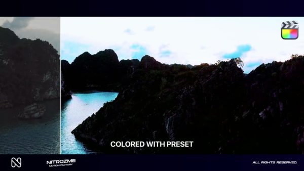 Кадр видео после цветокоррекции LUT для blackmagic вариант 5