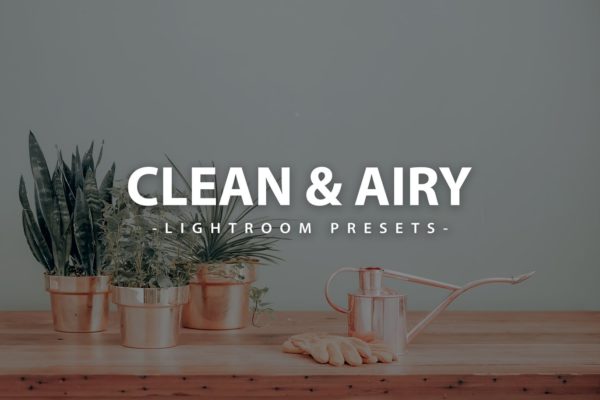 Обложка набора пресетов Clean & Airy для Lightroom