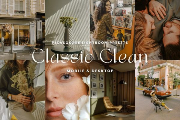 Обложка набора пресетов Classic Clean для Lightroom
