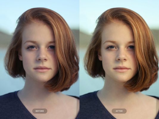 Фотография с цветокоррекцией из набора чистый светлый тон пресеты