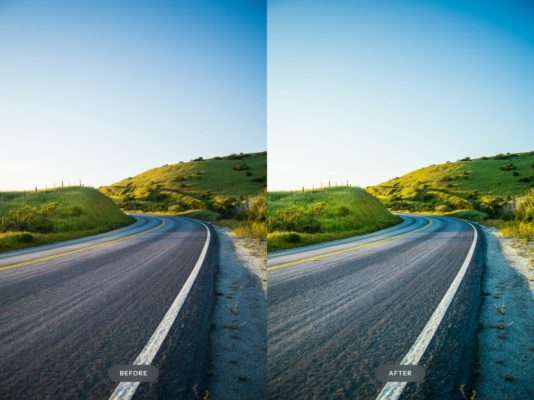 Кадр пейзажных кадров обработанный профилем из набора чёткий hdr для архитектуры пресеты