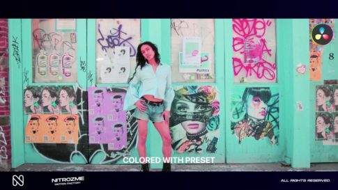 Кадр видео после цветокоррекции LUT для кино вариант 8