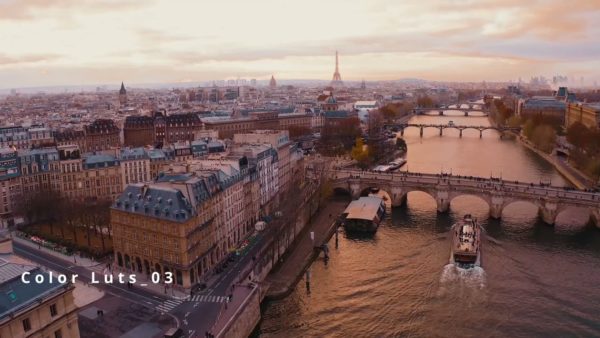 Пример работы LUT из набора Дрон-LUT для городских панорам мегаполисов Hollywood