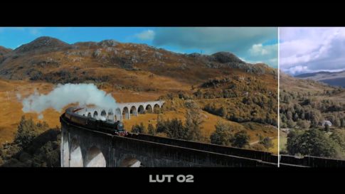 Кадр видео после цветокоррекции LUT для дрон вариант 3