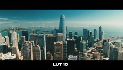 Кадр видео после цветокоррекции LUT для дрон вариант 4