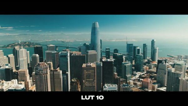 Кадр видео после цветокоррекции LUT для дрон вариант 4