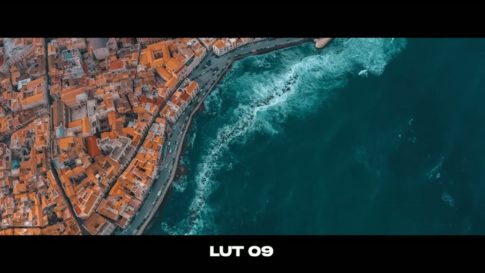 Кадр видео после цветокоррекции LUT для дрон вариант 5