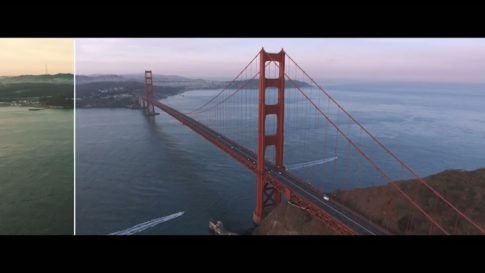 Кадр видео после цветокоррекции LUT для дрон вариант 7