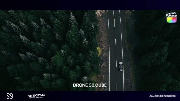 Кадр видео после цветокоррекции LUT для дрон вариант 3