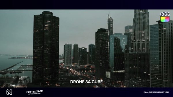 Кадр видео после цветокоррекции LUT для дрон вариант 6