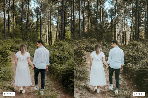Фотография с цветокоррекцией из набора элегантный нуар для свадьбы пресеты
