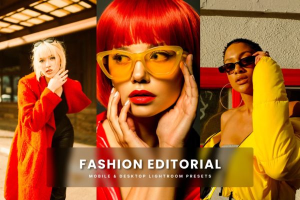 Обложка набора пресетов Fashion Editorial для Lightroom