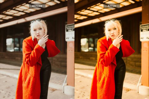 Пример обработки фото пресетом Fashion Editorial в Lightroom, кадр 3