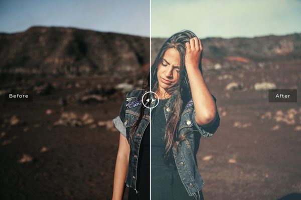 Пример работы пресета для пейзажных кадров из набора горные дали для outdoor пресеты