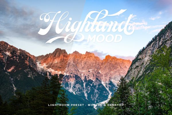 Обложка набора пресетов Highland Mood для Lightroom