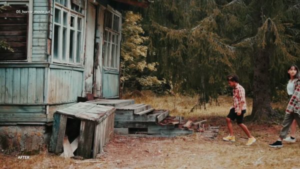 Кадр видео после цветокоррекции LUT для хоррор вариант 2