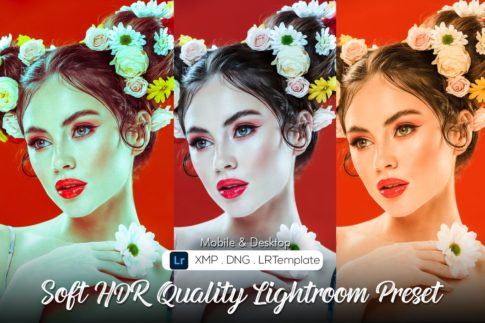 Обложка набора художественные hdr пресеты для бьюти портрета