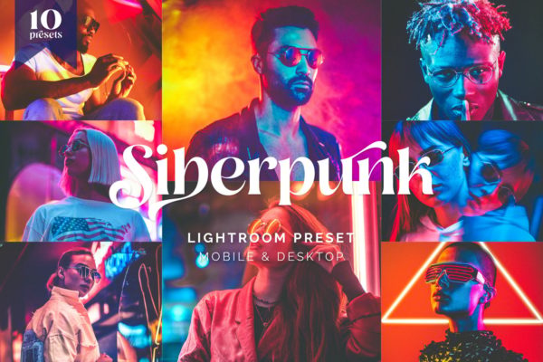 Обложка набора пресетов Cyberpunk Style Effect TW для Lightroom