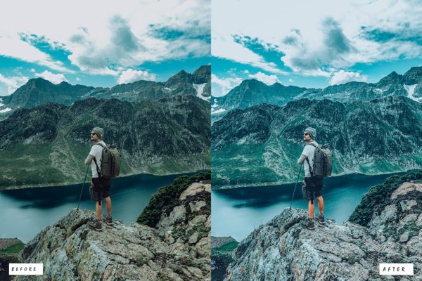 Пример работы пресета для фото из путешествий из набора кинематографичные пресеты для путешествий