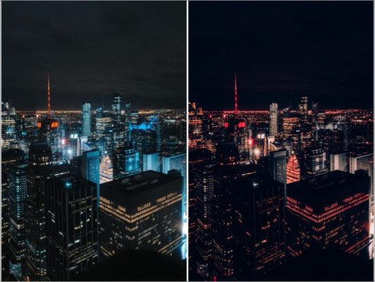 Пример обработки фото пресетом Red Cyber в Lightroom, кадр 1