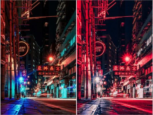 Пример обработки фото пресетом Red Cyber в Lightroom, кадр 3