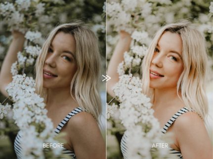 Пример обработки фото пресетом Soft Airy CREAMY PORTRAITS в Lightroom, кадр 2
