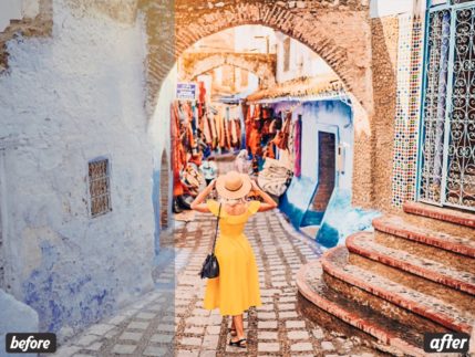 Пример обработки фото пресетом Morocco в Lightroom, кадр 2