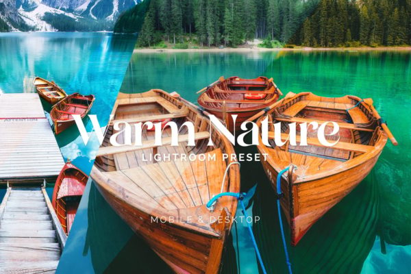 Обложка набора пресетов Warm Nature для Lightroom