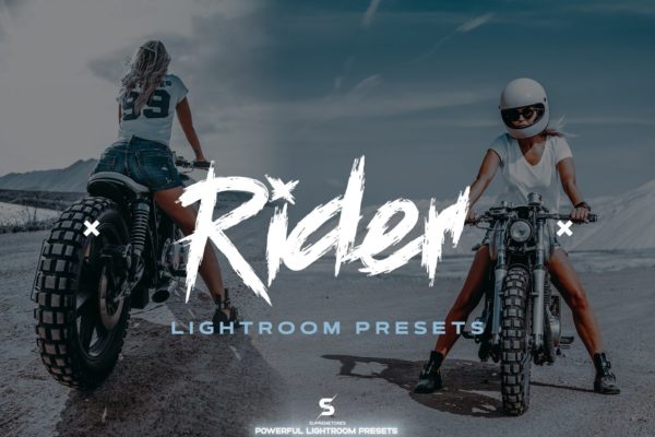 Обложка набора пресетов Rider для Lightroom