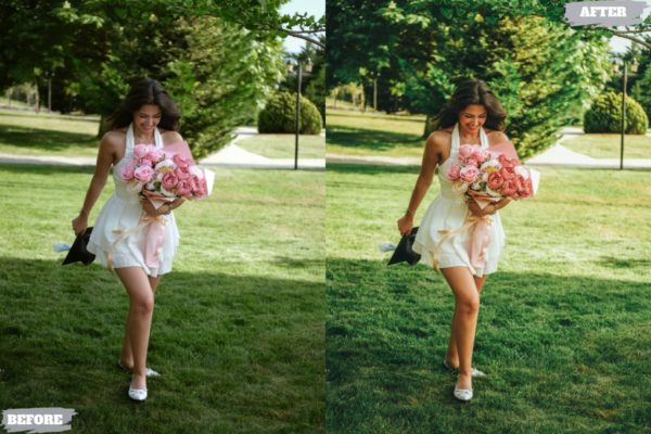 Пример портретной съёмки после обработки пресетом из набора мягкий естественный свет пресеты