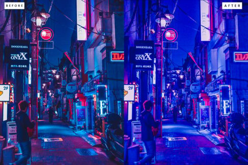 Пример обработки фото пресетом CyberPunk в Lightroom, кадр 1