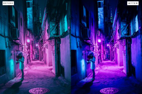 Пример обработки фото пресетом CyberPunk в Lightroom, кадр 2