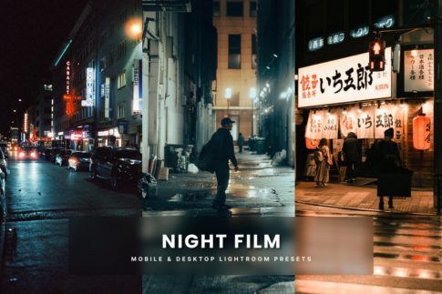 Обложка набора пресетов Night Film для Lightroom