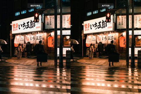 Пример обработки фото пресетом Night Film в Lightroom, кадр 1