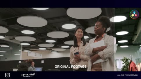 Кадр видео после цветокоррекции LUT для нуар вариант 4