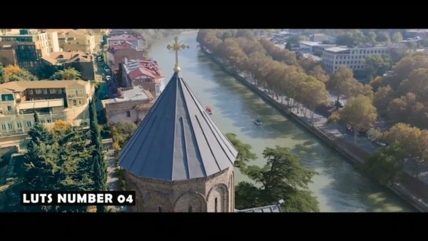 Кадр видео после цветокоррекции LUT для осень вариант 5