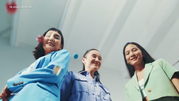 Кадр видео после цветокоррекции LUT для пастель вариант 4