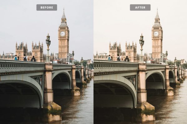 Пример обработки фото пресетом London Film в Lightroom, кадр 1