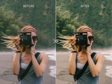 Пример плёночной обработки после обработки пресетом из набора плёнка kodak gold пресеты
