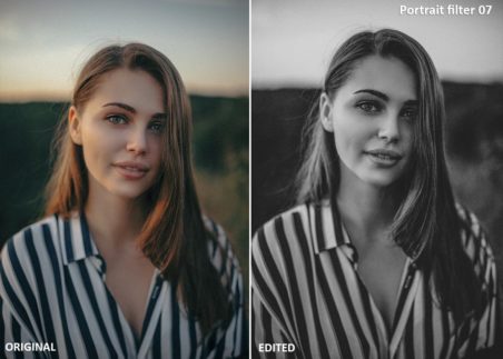 Пример обработки фото пресетом Portrait Fashion в Lightroom, кадр 1