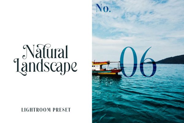 Обложка набора пресетов Natural Landscape No.06 для Lightroom