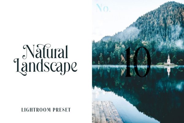 Обложка набора пресетов Natural Landscape No.10 для Lightroom