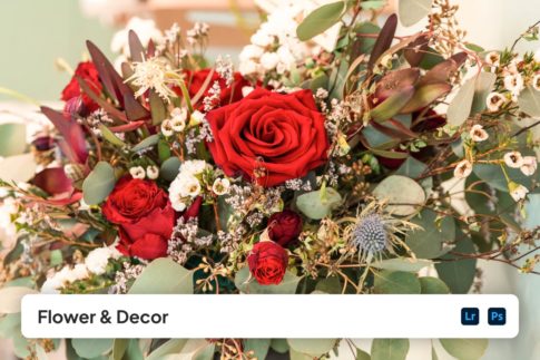 Обложка набора пресетов Flowers & Decor для Lightroom
