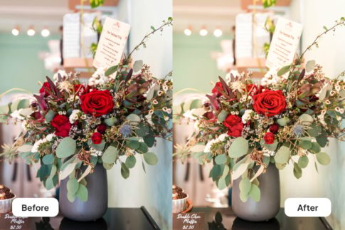 Пример обработки фото пресетом Flowers & Decor в Lightroom, кадр 2