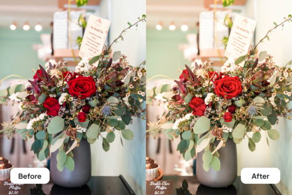Пример обработки фото пресетом Flowers & Decor в Lightroom, кадр 2