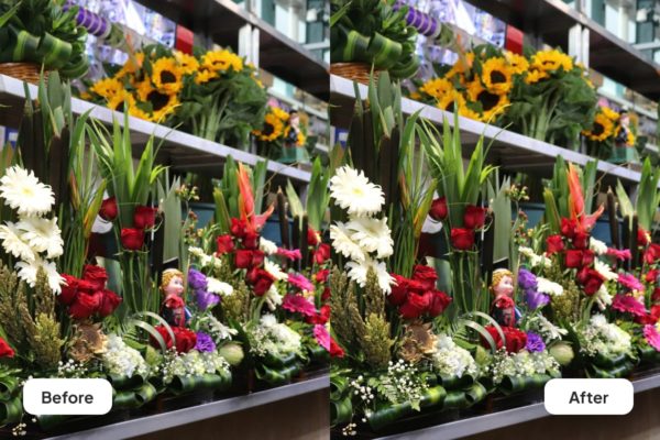 Пример обработки фото пресетом Flowers & Decor в Lightroom, кадр 3