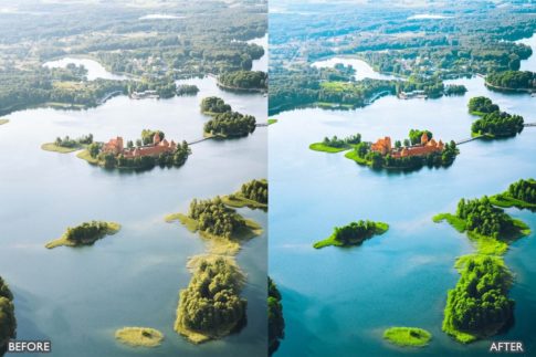 Пример обработки фото пресетом DJI Drone and PS в Lightroom, кадр 7