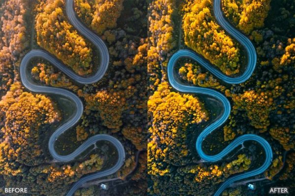 Пример обработки фото пресетом DJI Drone and PS в Lightroom, кадр 9