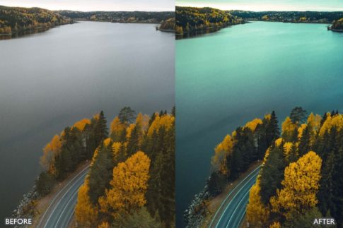 Пример обработки фото пресетом DJI Drone and PS в Lightroom, кадр 12