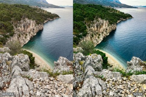 Пример обработки фото пресетом DJI Drone and PS в Lightroom, кадр 13
